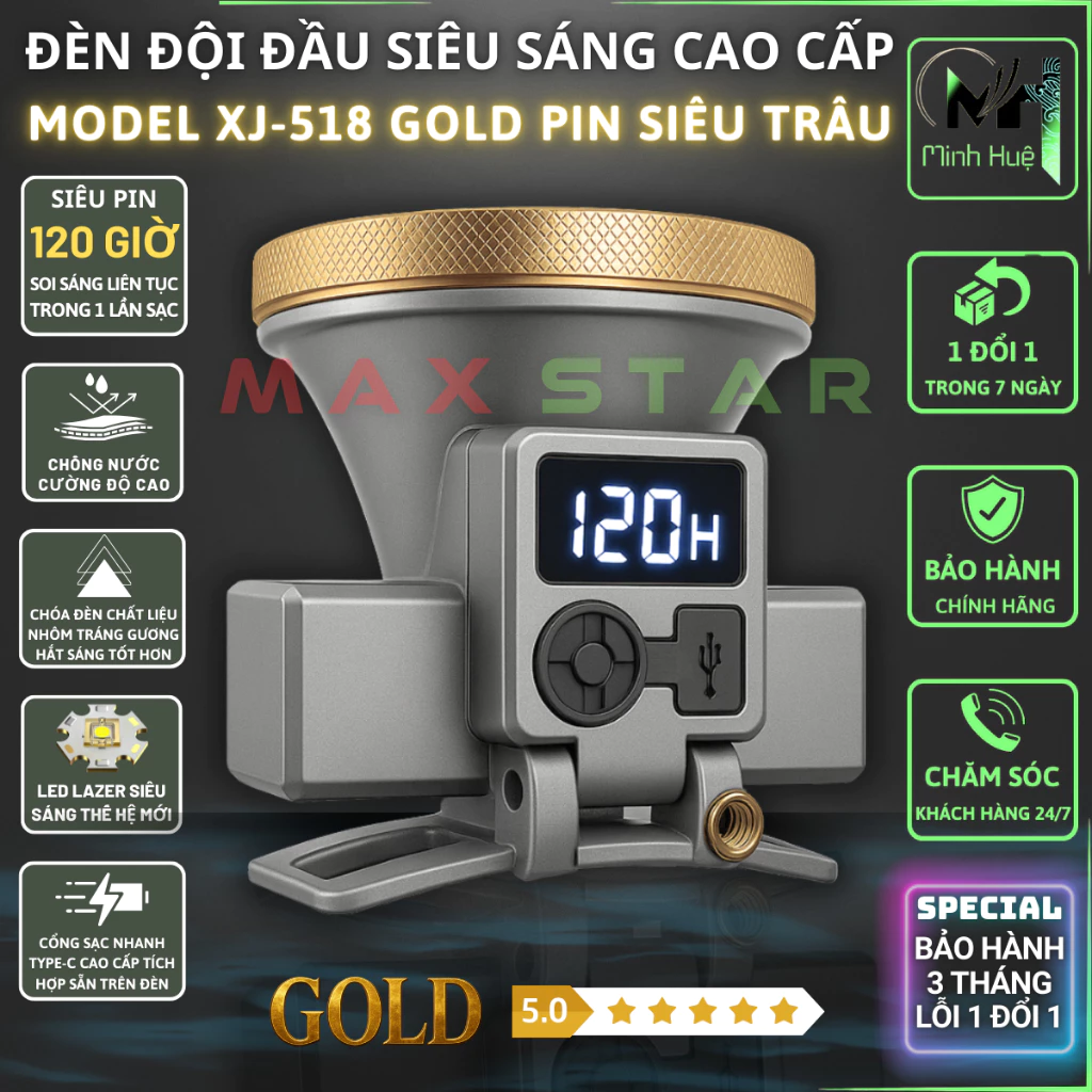Đèn Pin Đội Đầu XJ-518
