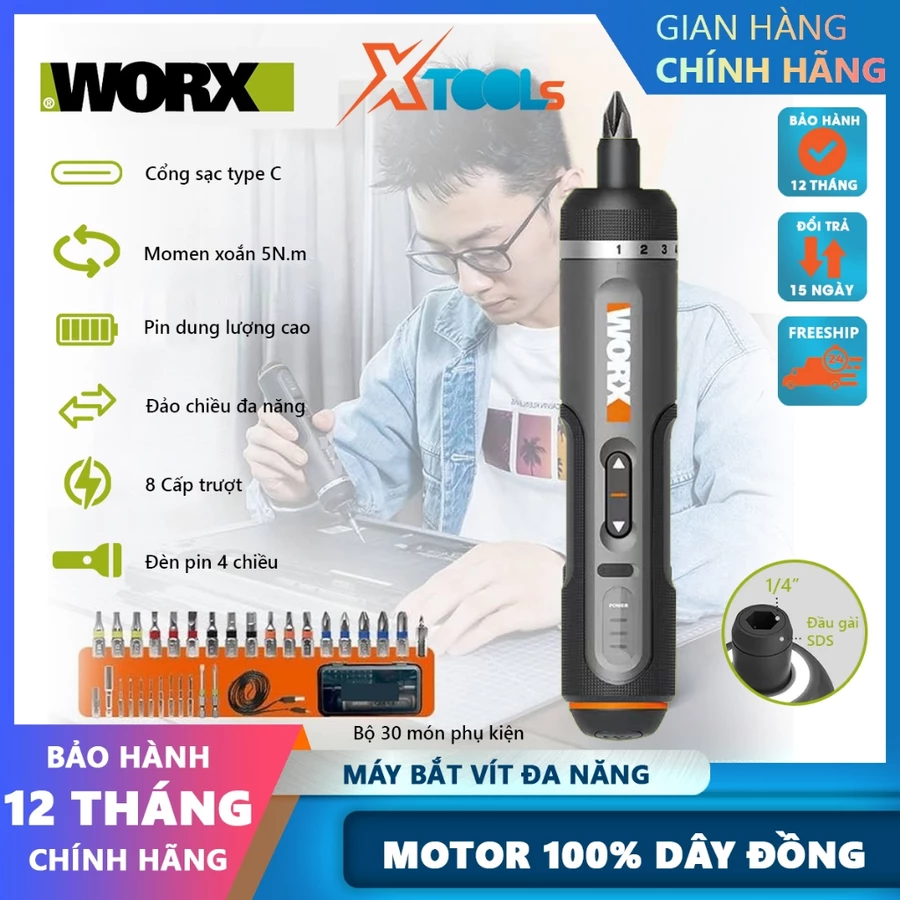 Tua Vít WORKX-Tua Vít Pin